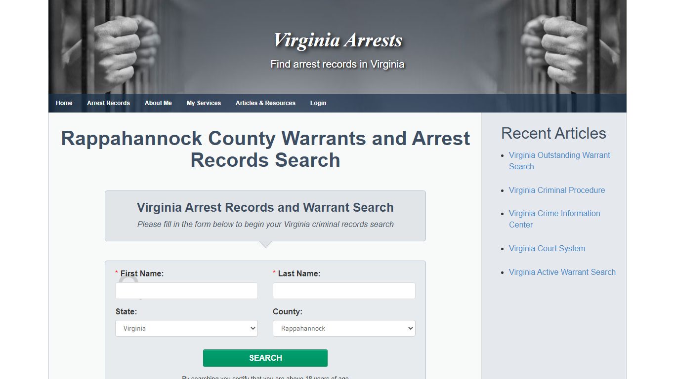 Rappahannock County Warrants and Arrest Records Search